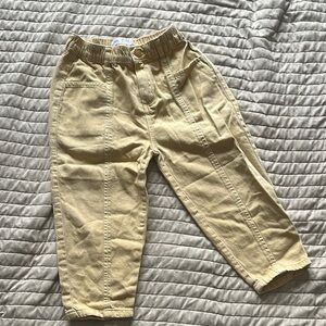 Zara Kids light yellow harem pants
